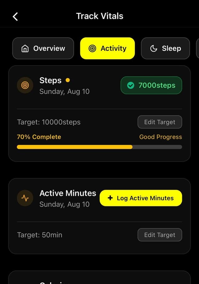 Workout Tracking